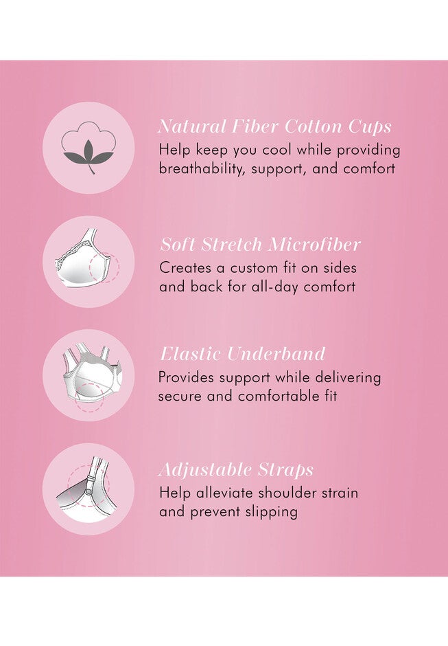 Fully® Cotton Soft Cup Lace Bra, , alternate image number 2