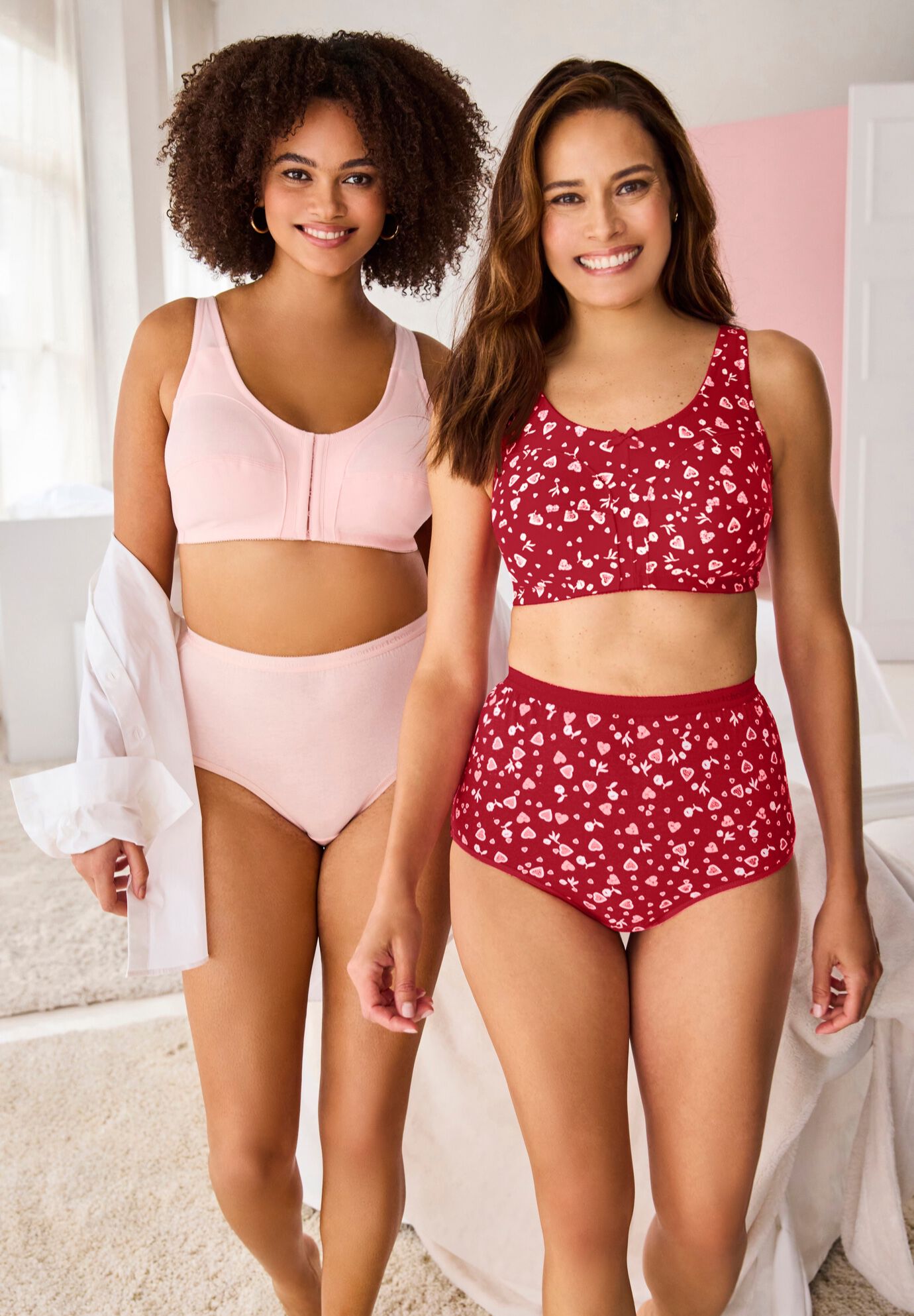 Wireless Back-Close Cotton Bra, , alternate image number 4