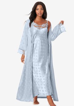 The Luxe Satin Long Peignoir Set