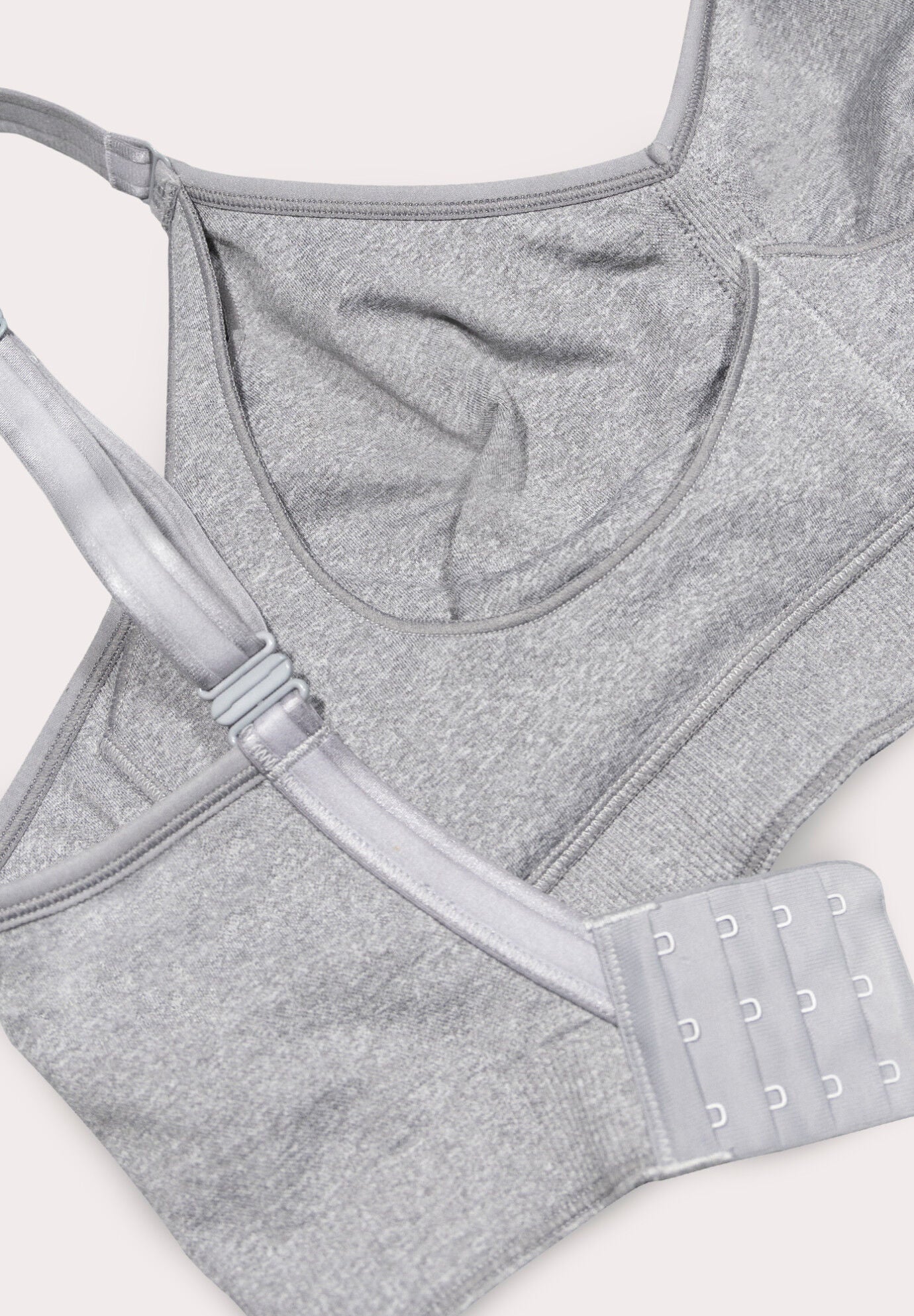 Smooth Seamless Comfort Wireless Bra, GREY HEATHER, alternate image number 3