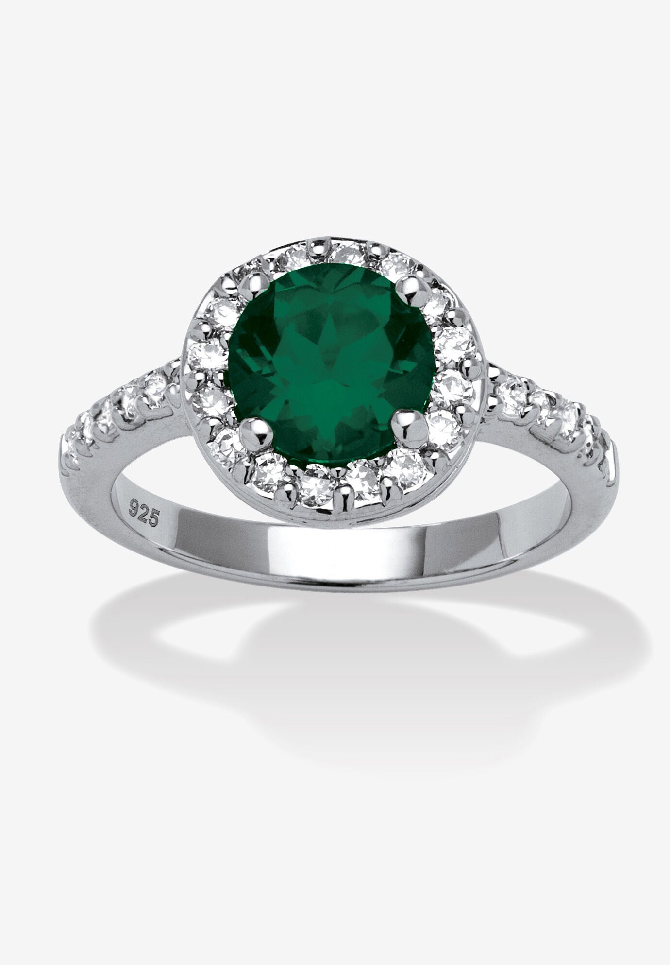 Sterling Silver Simulated Birthstone and Cubic Zirconia Ring, MAY, hi-res image number 0