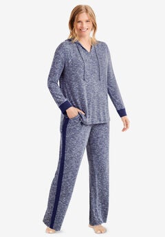 Hooded Marled Jersey Top