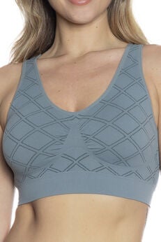 Seamless Bra With Jacquard Diamond Motif Bra