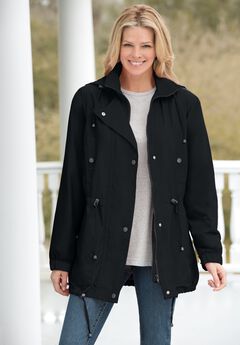 Plus Size Black Raincoats