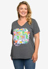 Beatles Come Together V-Neck T-Shirt Band Tee Heather Charcoal, , alternate image number null