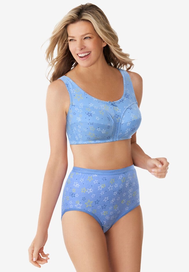 Cotton Back-Close Wireless Bra, , alternate image number 5