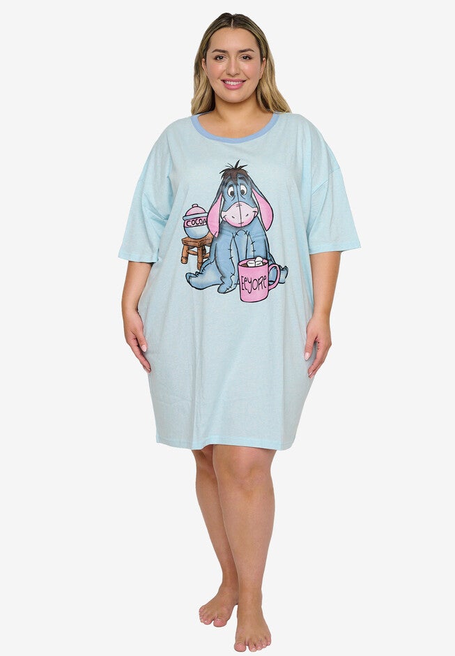 Disney Eeyore Sleep Night Pajamas T-Shirt, LIGHT BLUE, hi-res image number 0