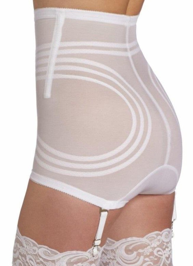 Extra Firm High Waist Panty Brief with Removable Garters, BEIGE, on-hover image number 1