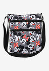 Mickey & Minnie Mouse Faces Smiles Passport Bag Travel Crossbody Purse, BLACK, hi-res image number null