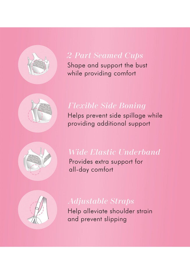 Fully® Side Shaping Lace Bra, , alternate image number 2