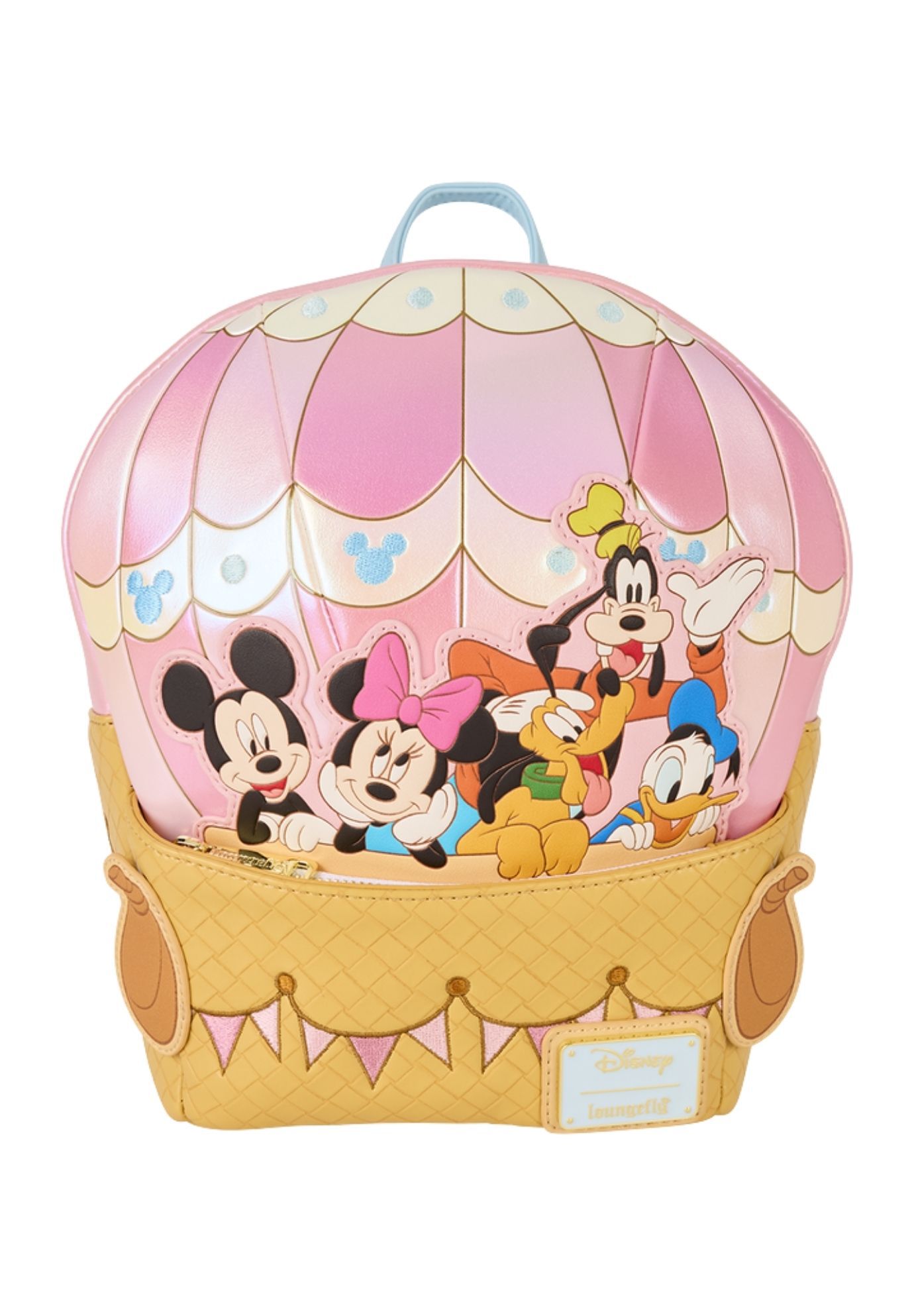 Loungefly x Disney Mickey & Friends Figural Hot Air Balloon Mini Backpack, PINK, hi-res image number 0