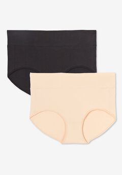 Cotton Spandex Comfort Waist Brief 2-Pack