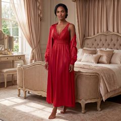 Amoureuse® Peignoir 2-Piece Tricot Gown & Robe