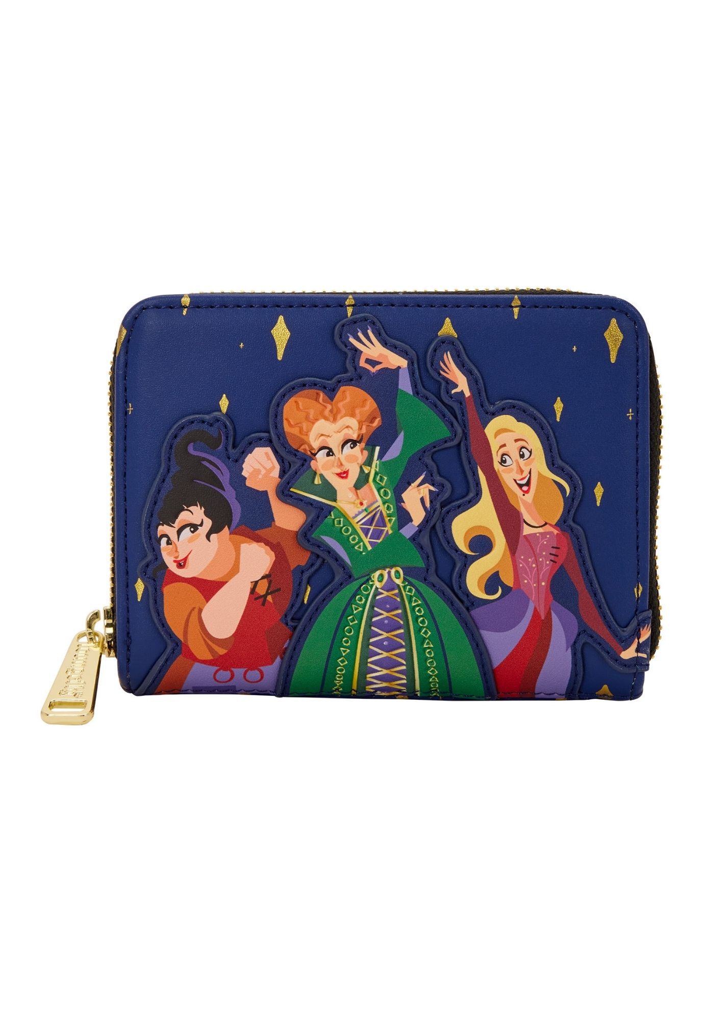 Loungefly x Disney Hocus Pocus Sanderson Sisters Night Sky Zip Around Wallet, BLUE, hi-res image number 0