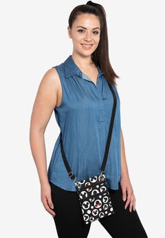 Disney Mickey & Minnie Mouse Passport Bag All-Over Print Travel Crossbody Purse