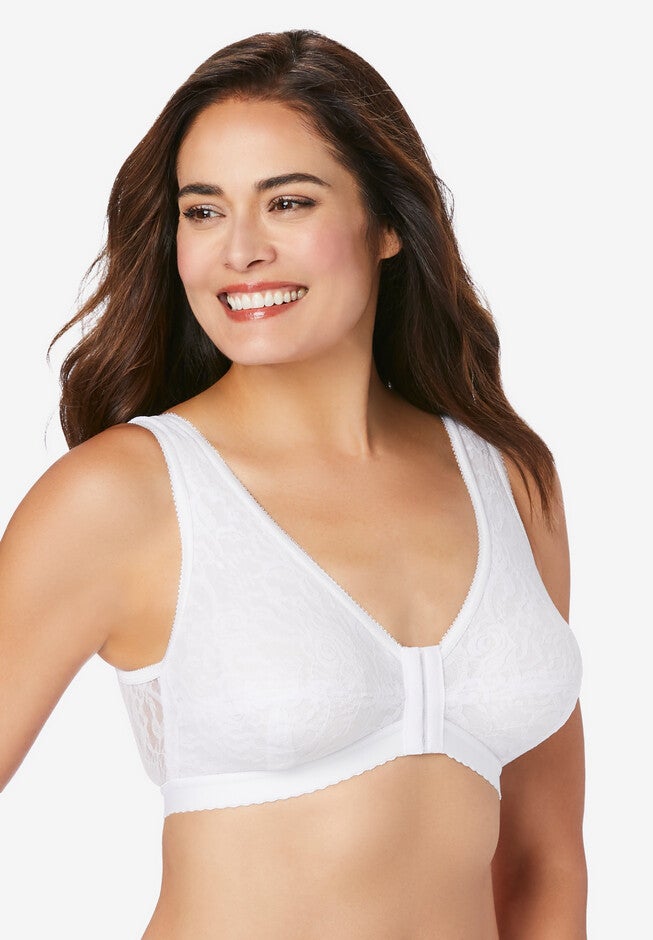 Jodee Soft 'N Lacy Bra, WHITE, hi-res image number 0