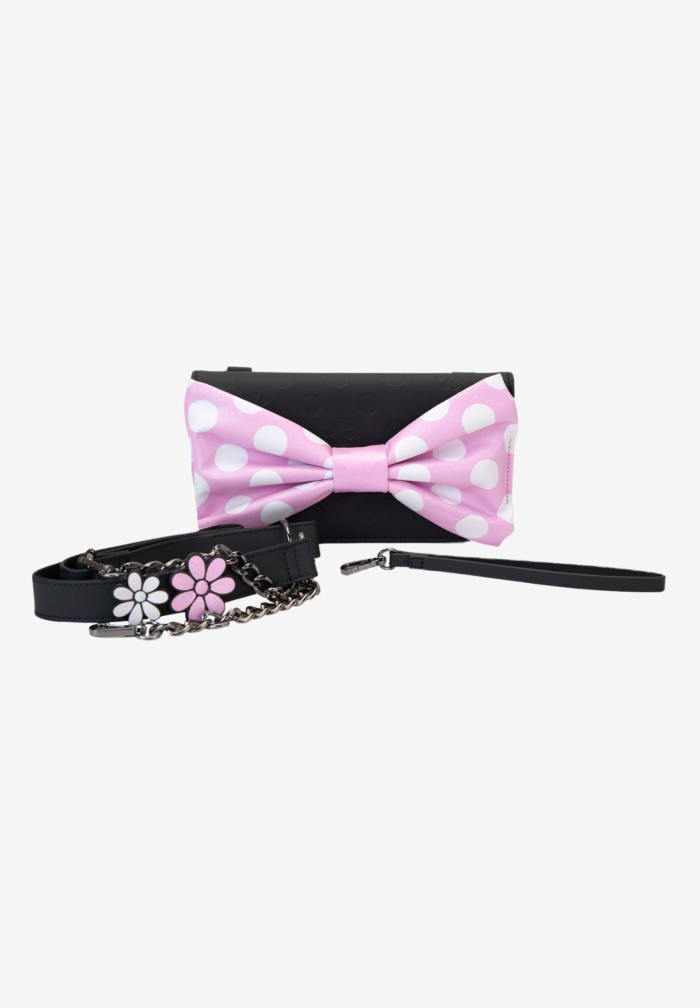 Loungefly x Disney Minnie Mouse Clutch Crossbody Bag Rock The Dots, BLACK, alternate image number 2