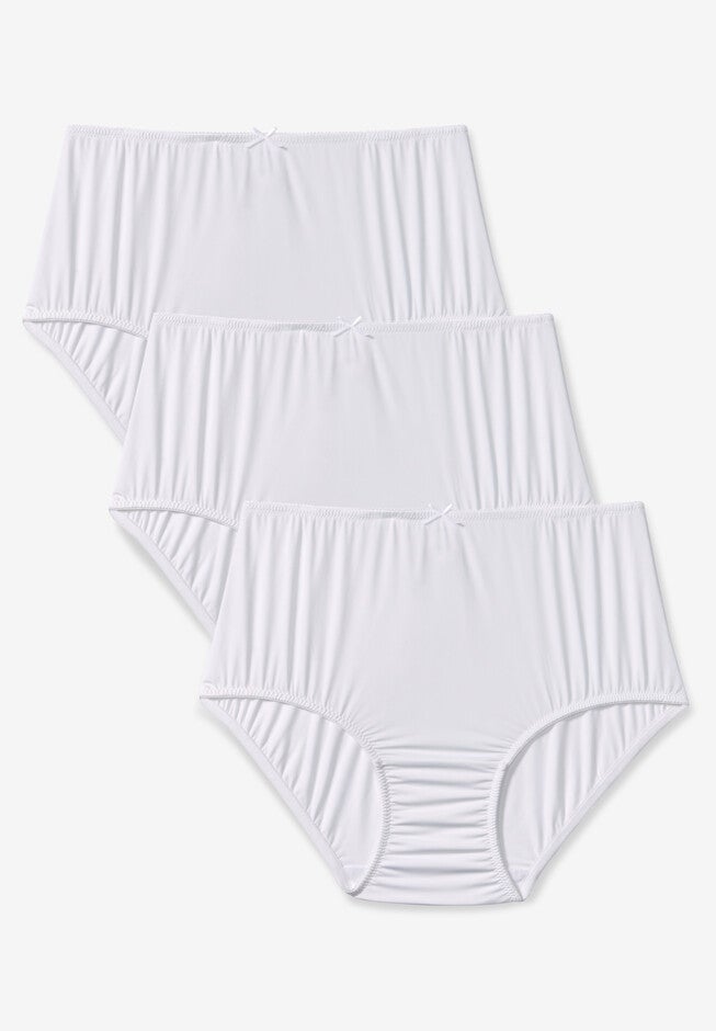 Cooling Microfiber Brief 3-Pack, WHITE PACK, hi-res image number 0