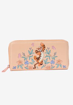 Loungefly x Disney Tigger Floral Zip Around Wallet Winnie the Pooh Peach