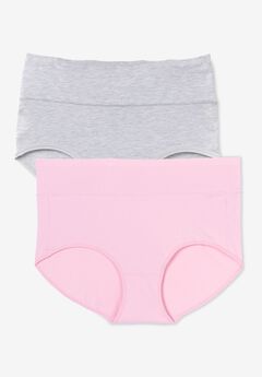 Cotton Spandex Comfort Waist Brief 2-Pack