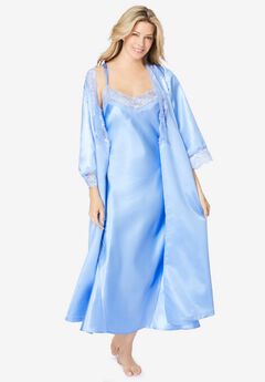 The Luxe Satin Long Peignoir Set