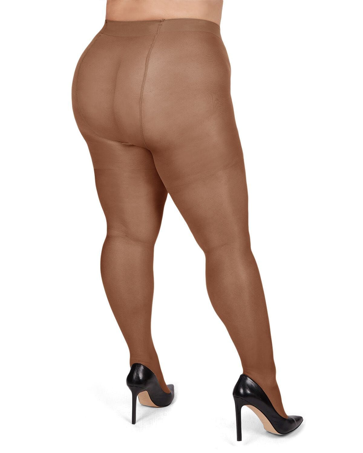 Energizing Plus Size Curvy Control Top Pantyhose, UTOPIA, alternate image number 2