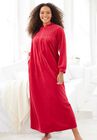 Smocked velour long robe by Only Necessities®, , alternate image number null