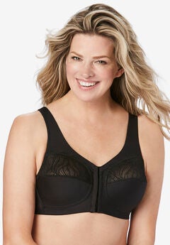Full Figure Plus Size MagicLift Natural Shape Front-Close Bra Wirefree 1210