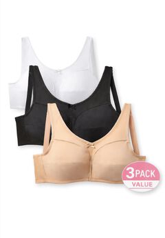 3-Pack Cotton Wireless Bra
