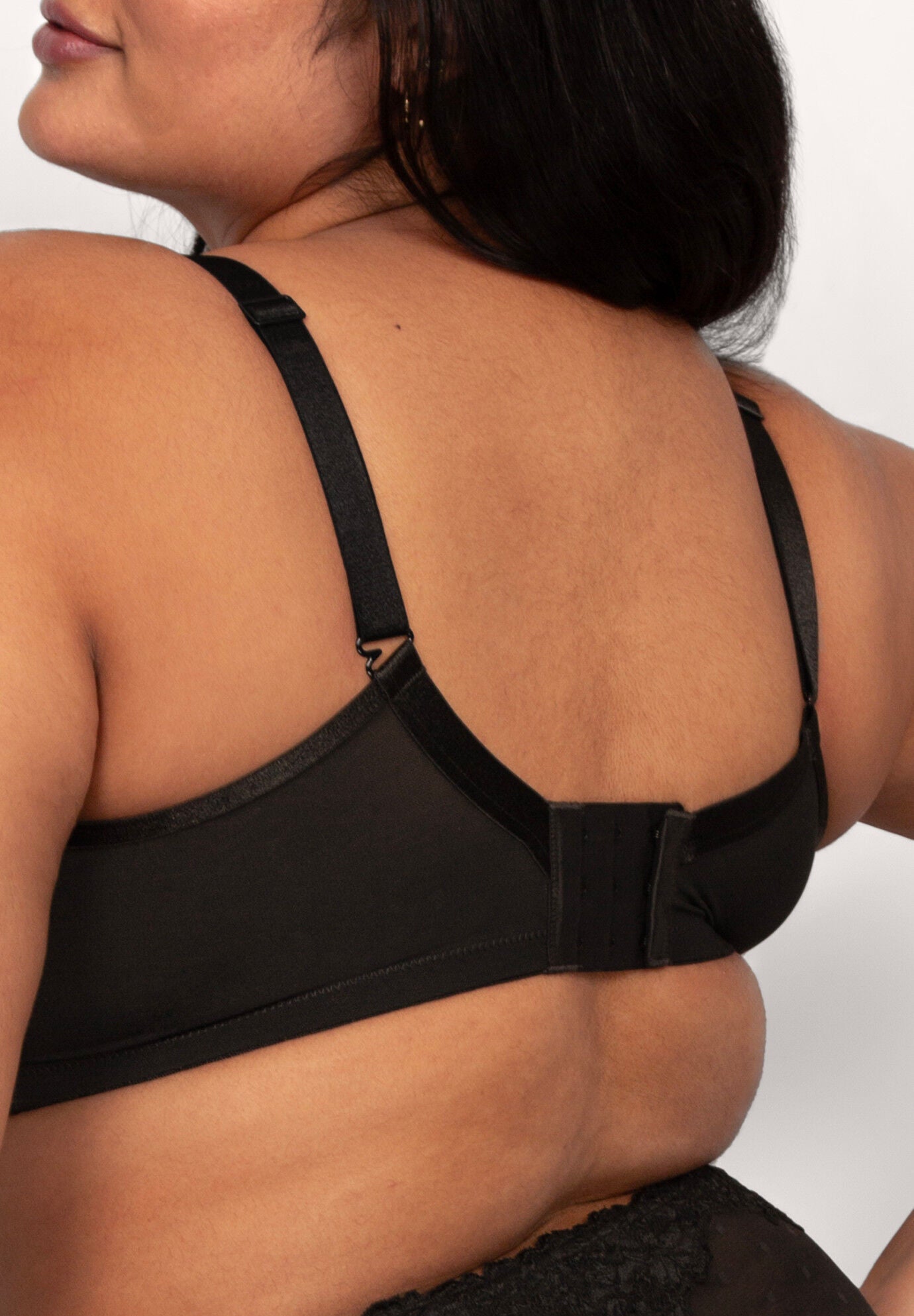 Sheer Whisper Plunge T-shirt Bra, ONYX, on-hover image number 1