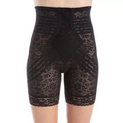 No Roll High Waist Lace Thigh Slimmer with Extra Firm Support