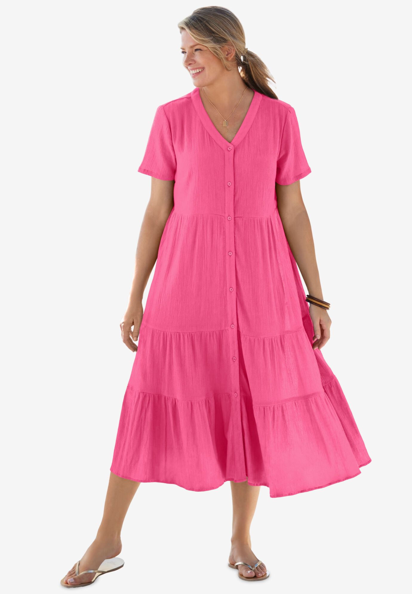 Gauze Tiered Dress