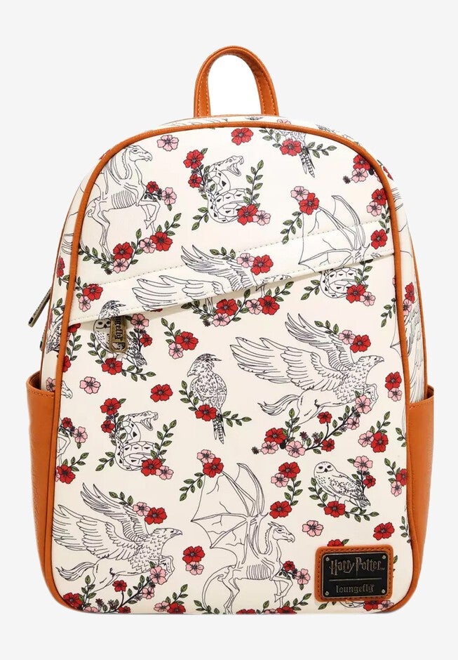 Loungefly X Harry Potter Creatures & Flowers Mini Backpack , WHITE, hi-res image number null