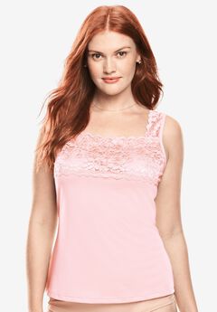 Silky Lace-Trimmed Camisole