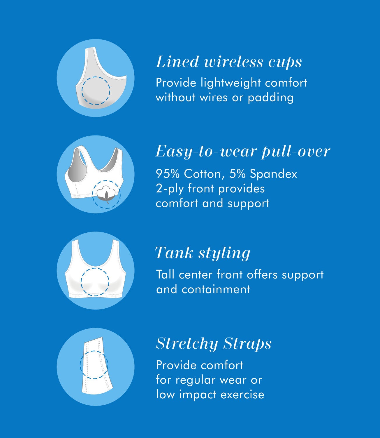 Bestform Tank Style Sports Bra 3-Pack - 5009012PP, WHITE WHITE WHITE, alternate image number 5