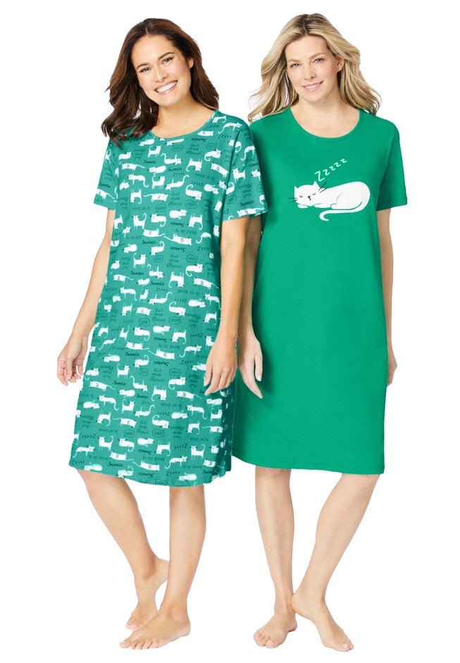2-Pack Short-Sleeve Sleepshirt, , alternate image number 4