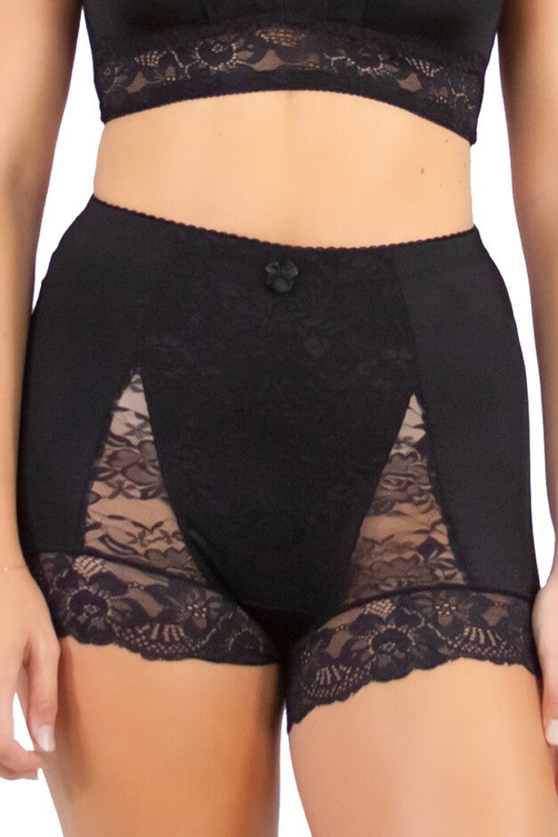 Pin Up Lace Control Panty, BLACK, hi-res image number 0