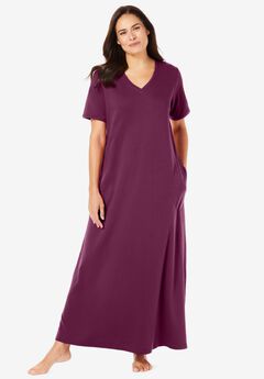 V-Neck Short Sleeve Maxi Lounger