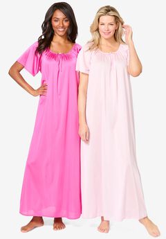 2-Pack Long Silky Gown