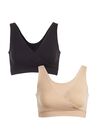 Dreamy Comfort Cotton Sleep & Leisure Bra , BLACK NUDE COMBO, hi-res image number null