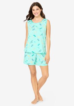 2-Piece Sleeveless Tee and Shorts PJ Set