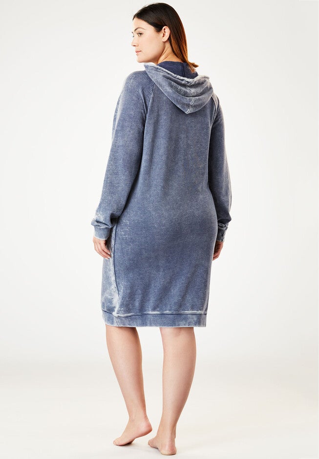 Burnout French Terry Graphic Hooded Lounger by Dreams & Co.®, , on-hover image number 1