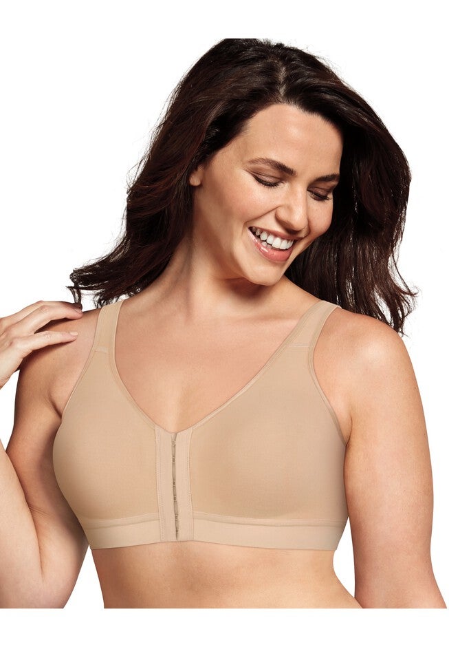 18 Hour Cotton Comfort Front & Back Close, Easy On & Easy Off Bra US400C, NUDE, hi-res image number 0