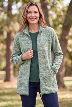 Zip-Front Microfleece Jacket