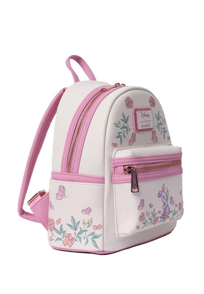 Loungefly x Disney Piglet Floral Mini Backpack Winnie the Pooh Pink, PINK, alternate image number null