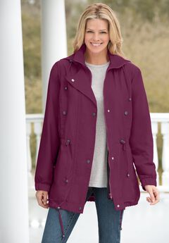 Taslon® Anorak Jacket with Removable Fleece Lining