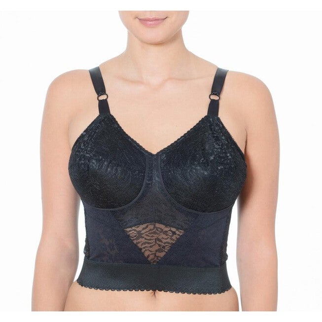 Expandable Cups Longline Bra, BLACK, alternate image number 2
