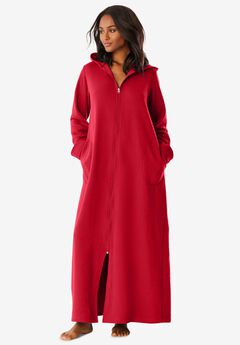 Long Hooded Fleece Sweatshirt Robe