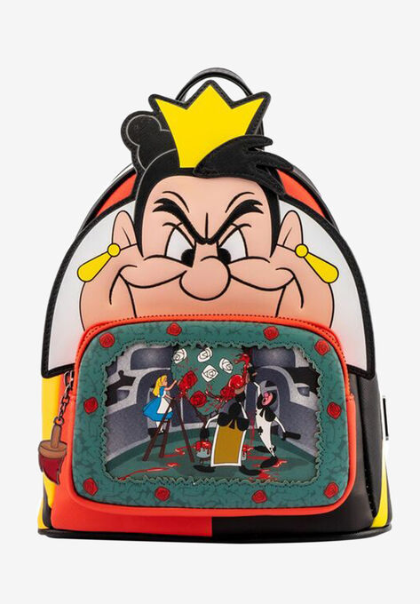 Loungefly X Disney Queen Of Hearts Mini Backpack Handbag Alice In Wonderland, BLACK, hi-res image number null