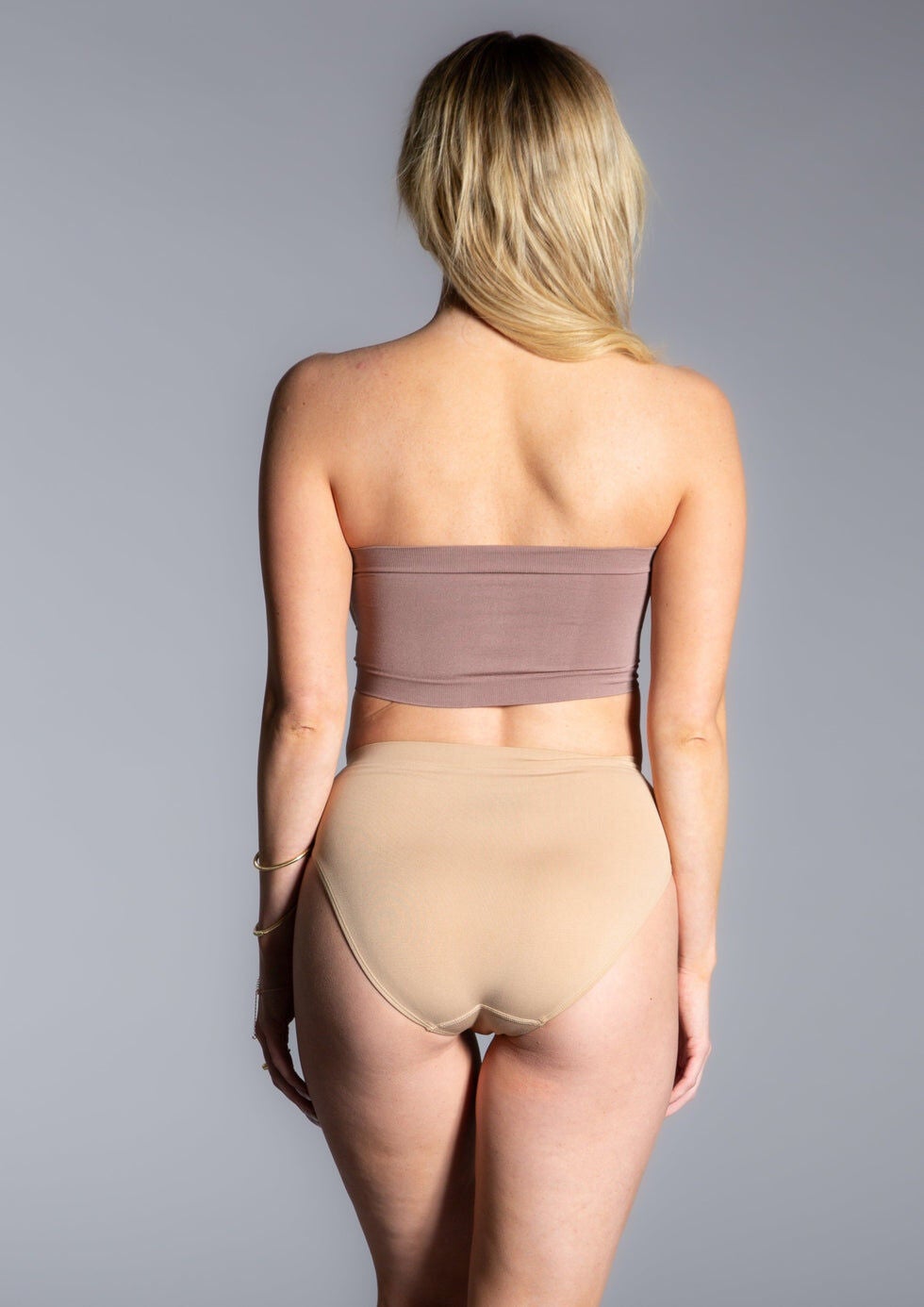 Angel Seamless Underwire Bandeau Bra, MOCHA, on-hover image number 1